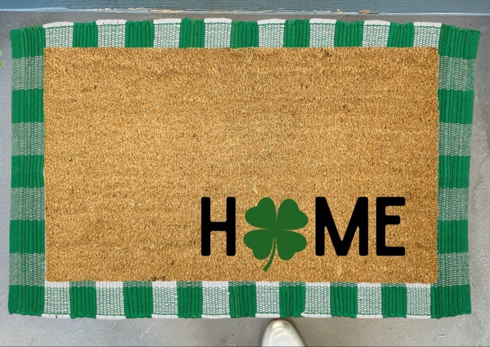 Nickel Designs Custom Doormats Modern Shamrock Doormat - lily & onyx