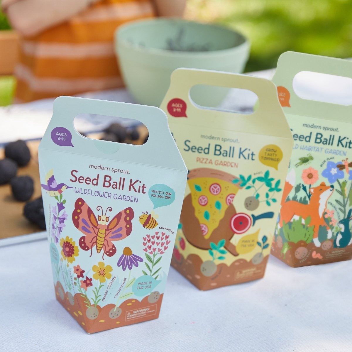 Modern Sprout Seed Ball Grow Kits - DIY Gardening Activity for Kids & Families