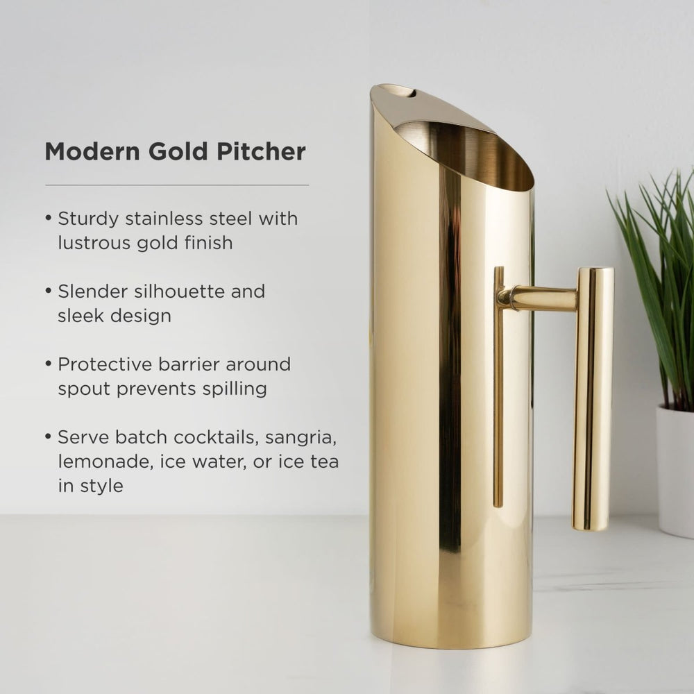 
                      
                        Viski Modern Stainless Steel Pitcher in Gold - lily & onyx
                      
                    