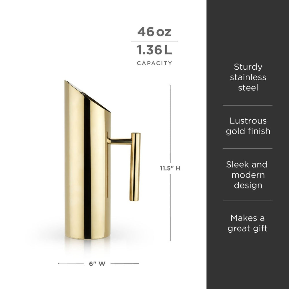 
                      
                        Viski Modern Stainless Steel Pitcher in Gold - lily & onyx
                      
                    