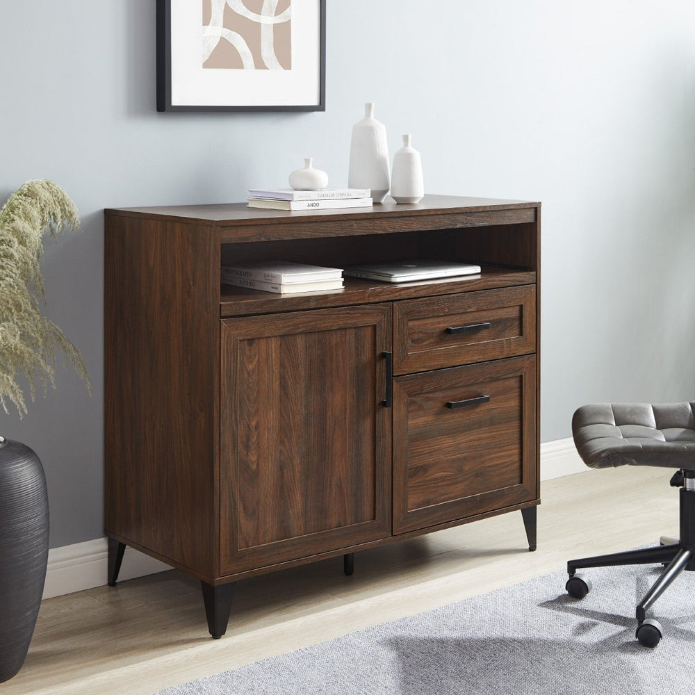 Walker Edison Modern Storage Secretary Desk with Keyboard Tray - lily & onyx