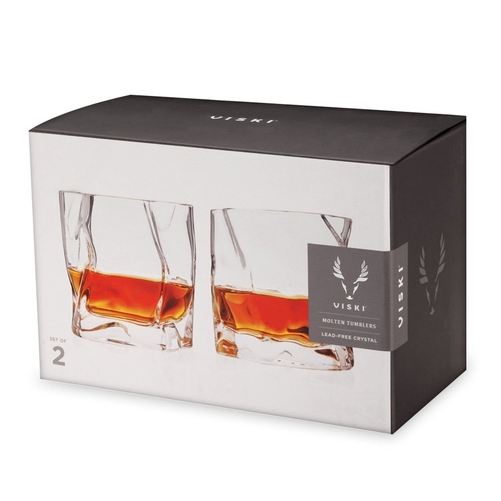 
                      
                        Viski Molten Glass Tumblers, Set of 2 - lily & onyx
                      
                    