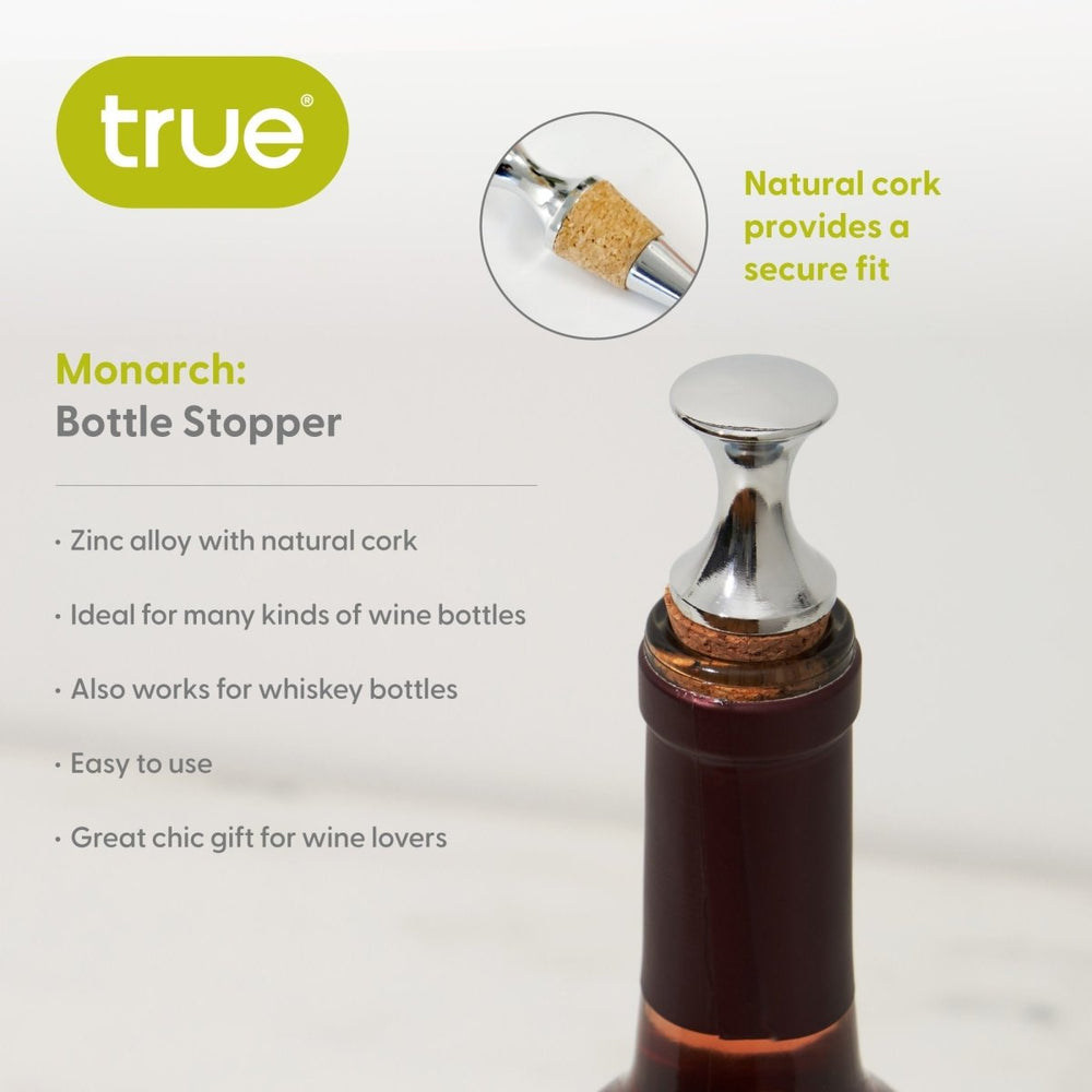 
                      
                        True Monarch Chrome & Cork Bottle Stopper - lily & onyx
                      
                    