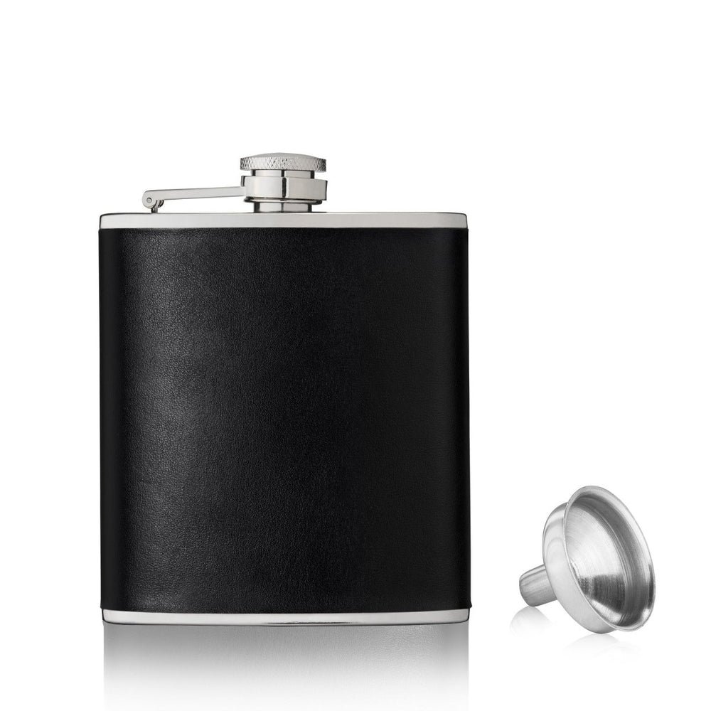 True Monte Carlo 6 oz Stainless Steel Flask with Faux Leather - lily & onyx