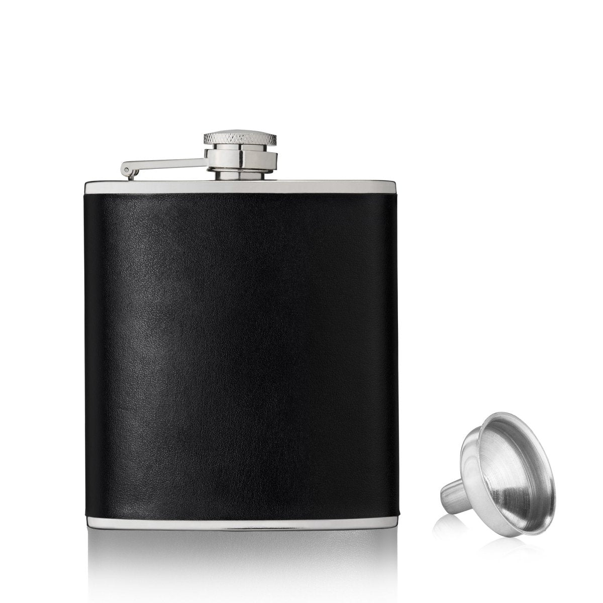 True Monte Carlo 6 oz Stainless Steel Flask with Faux Leather - lily & onyx