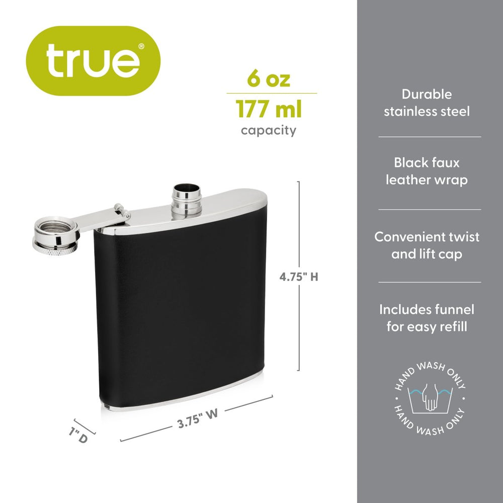 
                      
                        True Monte Carlo 6 oz Stainless Steel Flask with Faux Leather - lily & onyx
                      
                    