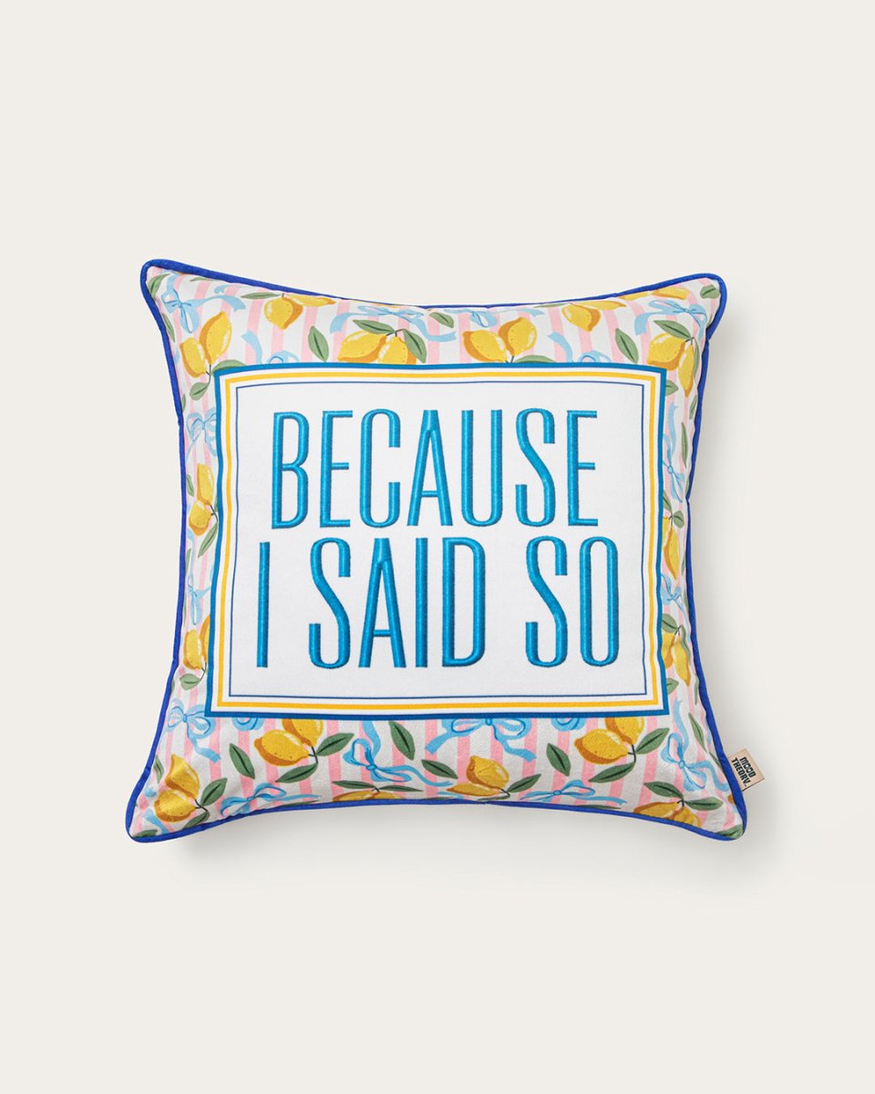 Mood Theory Because I Said So Pillow | Velvet Statement Throw Pillow