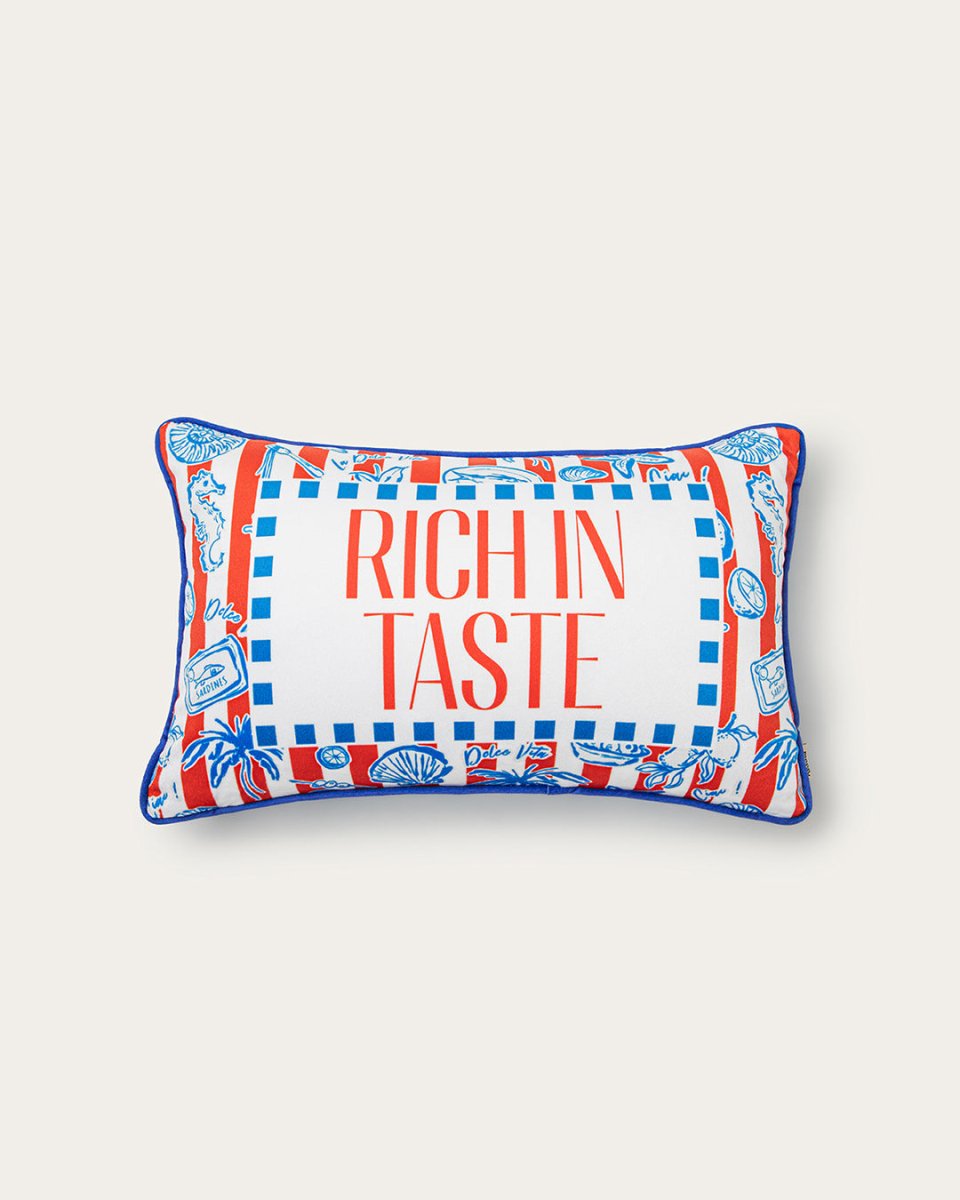 Mood Theory Rich in Taste Throw Pillow | Velvet Statement Lumbar Pillow