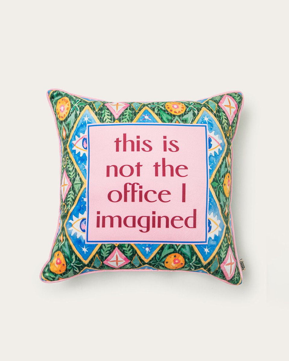 Mood Theory This Is Not the Office I Imagined Pillow | Velvet Statement Throw Pillow