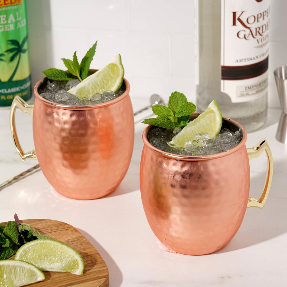 
                      
                        True Moscow Mule Hammered Copper Plated Mugs, Set of 2 - lily & onyx
                      
                    