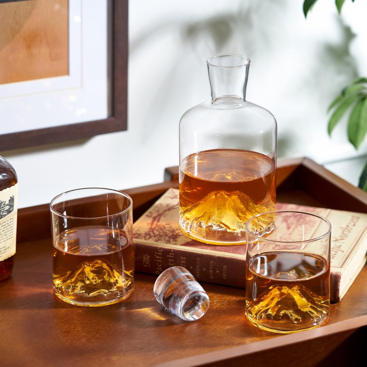 Viski Mountain Crystal Decanter and Tumbler Set - lily & onyx