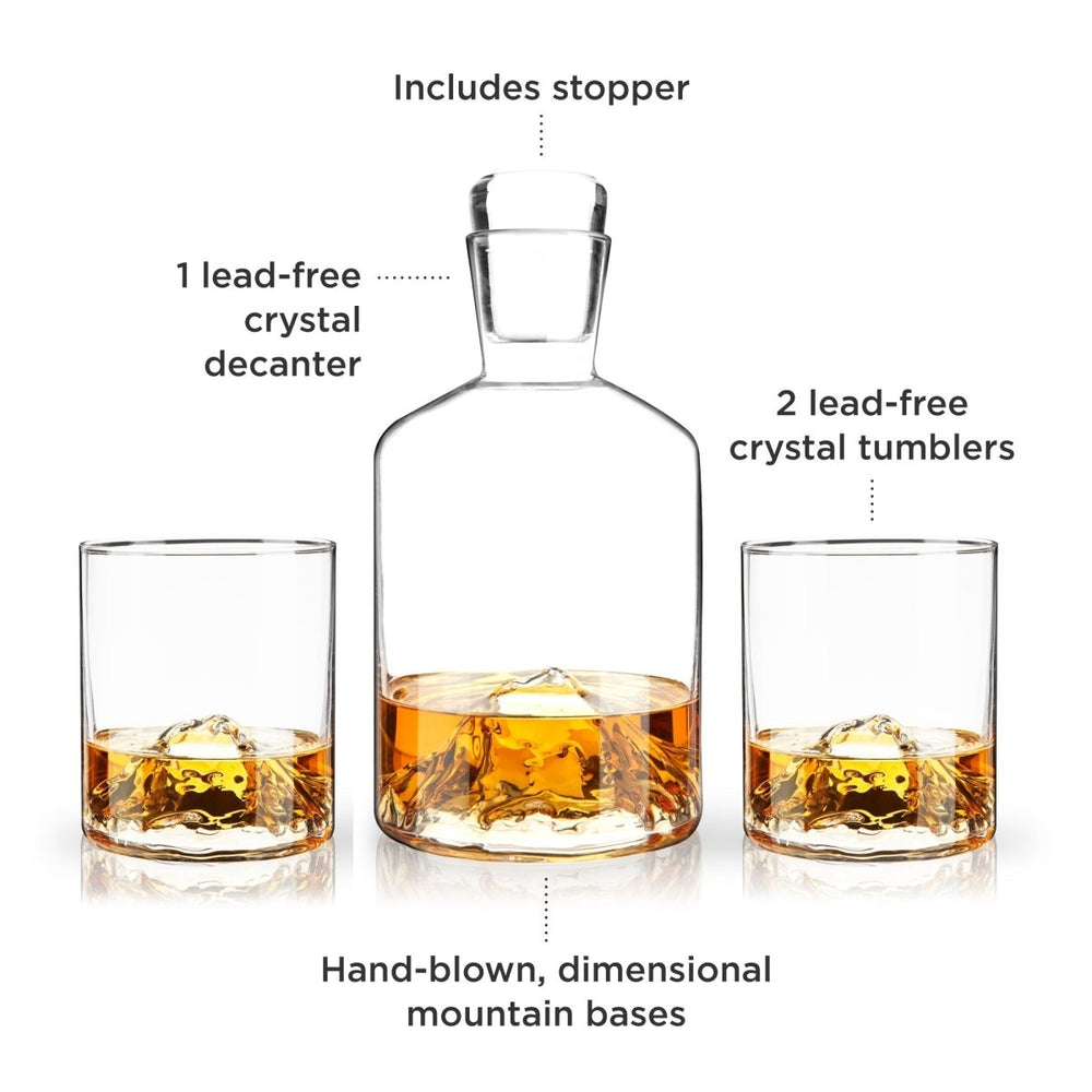 
                      
                        Viski Mountain Crystal Decanter and Tumbler Set - lily & onyx
                      
                    