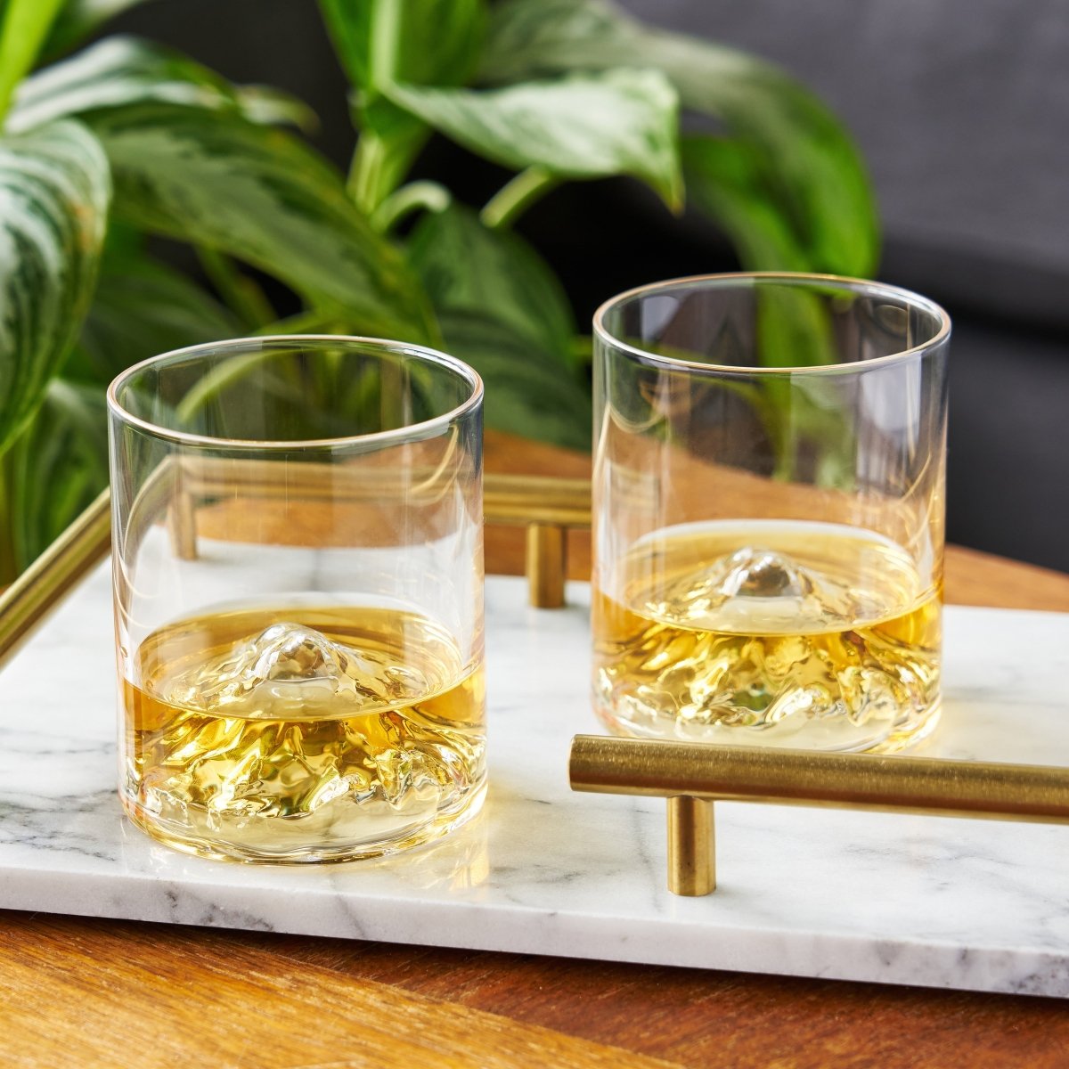 Viski Mountain Crystal Tumblers, Set of 2 - lily & onyx