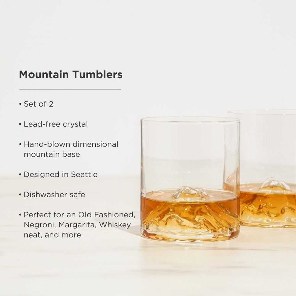 
                      
                        Viski Mountain Crystal Tumblers, Set of 2 - lily & onyx
                      
                    