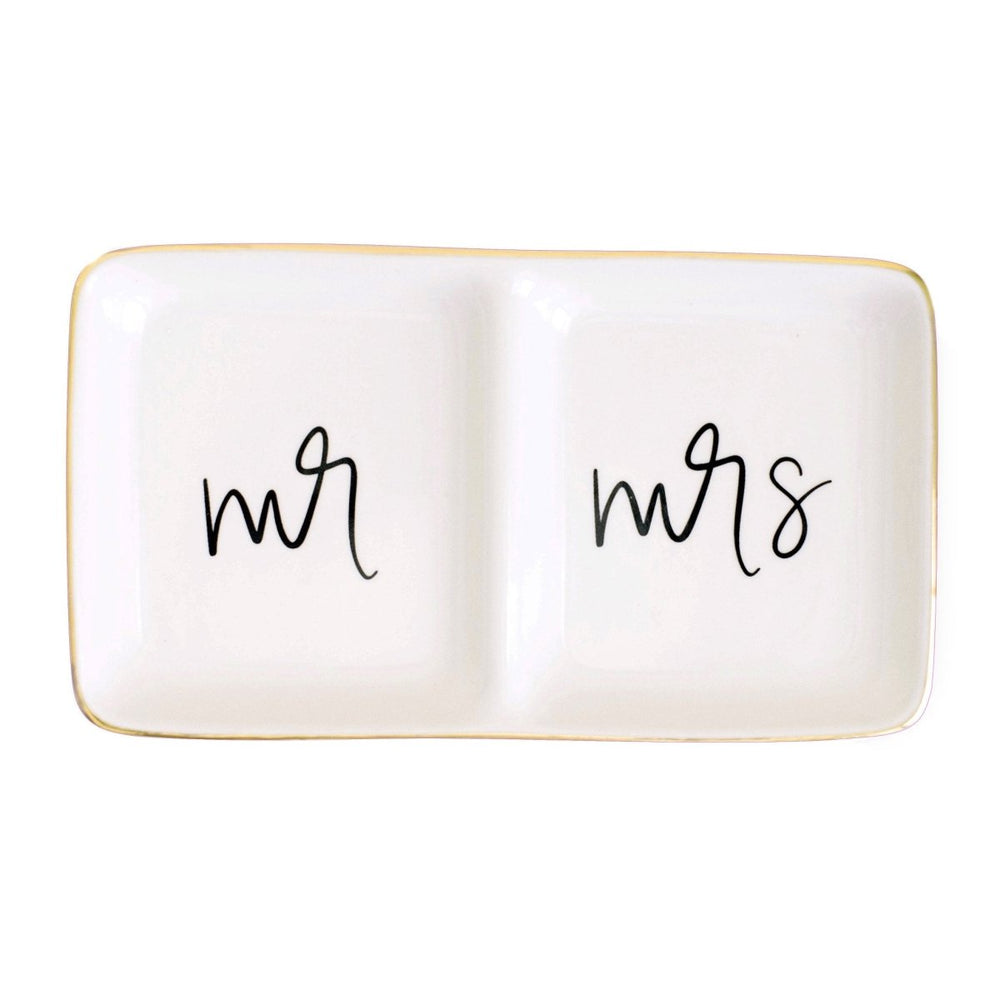 Sweet Water Decor Mr. and Mrs. Jewelry Dish - lily & onyx