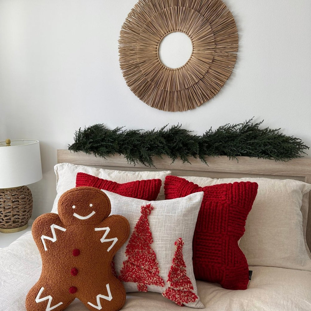 Busa Designs Mr. Gingerbread Shaped Pillow - lily & onyx