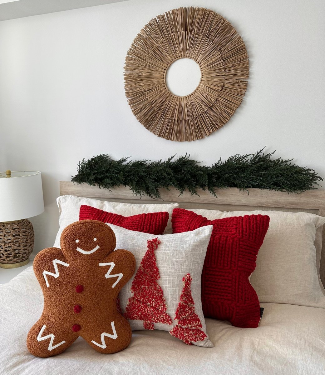 Busa Designs Mr. Gingerbread Shaped Pillow - lily & onyx