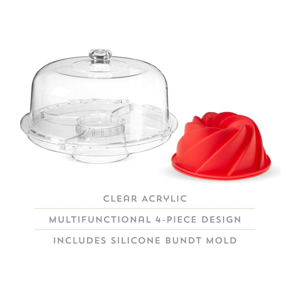 
                      
                        Twine Living Multi - Functional Acrylic Server with Bundt Cake Mold - lily & onyx
                      
                    