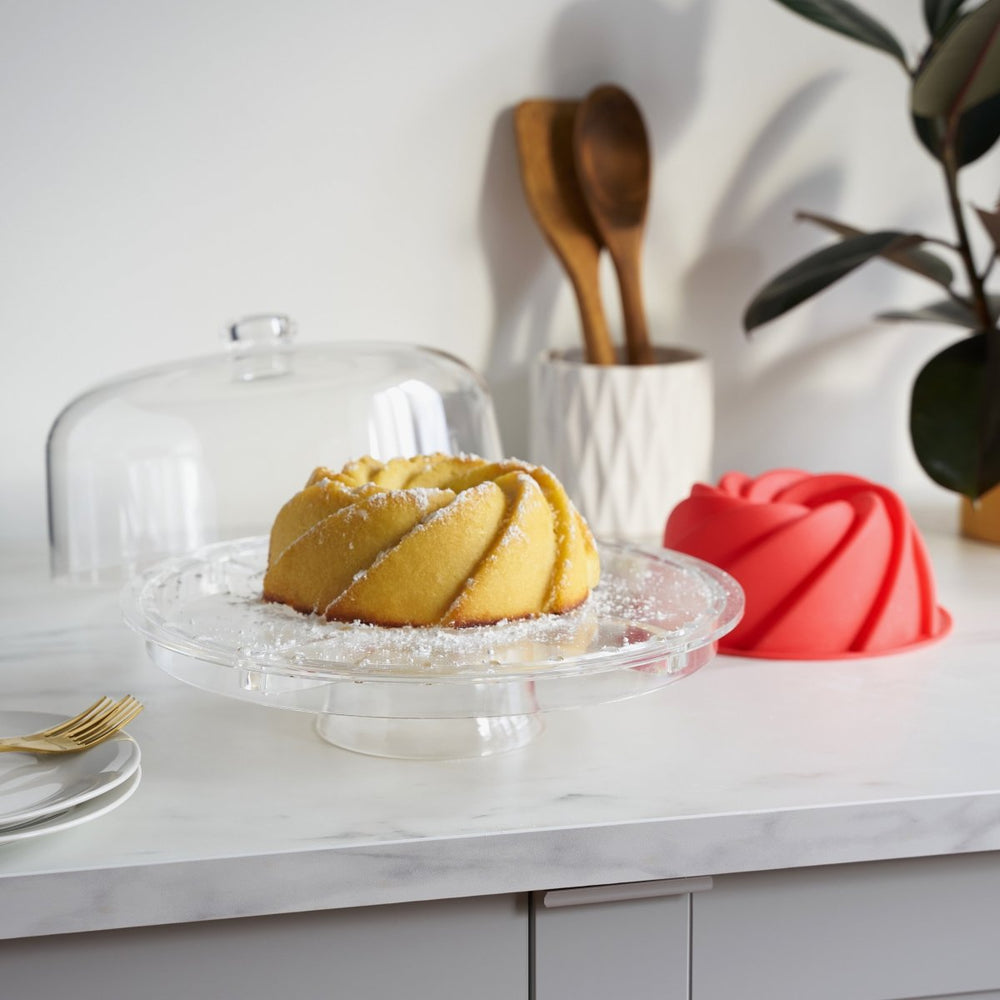 Twine Living Multi - Functional Acrylic Server with Bundt Cake Mold - lily & onyx