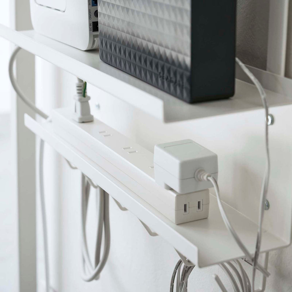 Under-Desk Steel Cable & Router Storage Rack