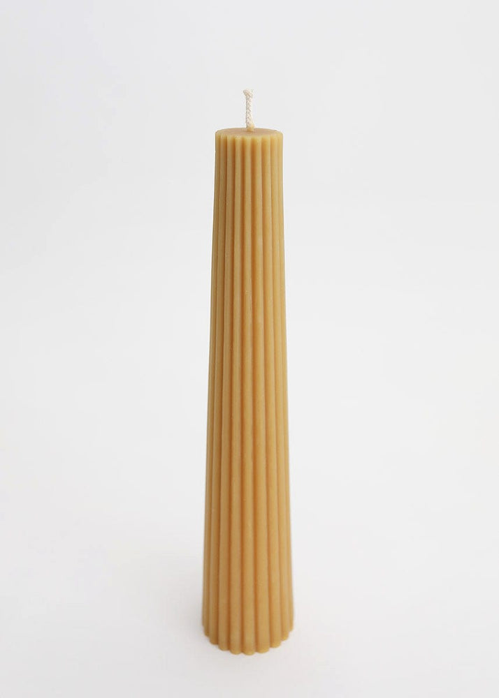 
                      
                        Afloral Natural Beeswax Fluted Pillar Candle - 13.5" - lily & onyx
                      
                    