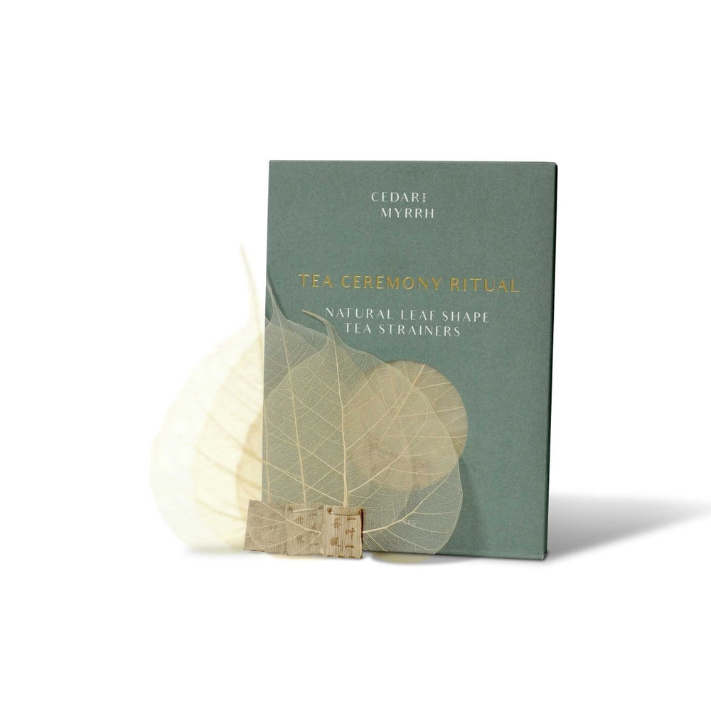 CEDAR AND MYRRH Natural Leaf Shape Tea Strainers - lily & onyx