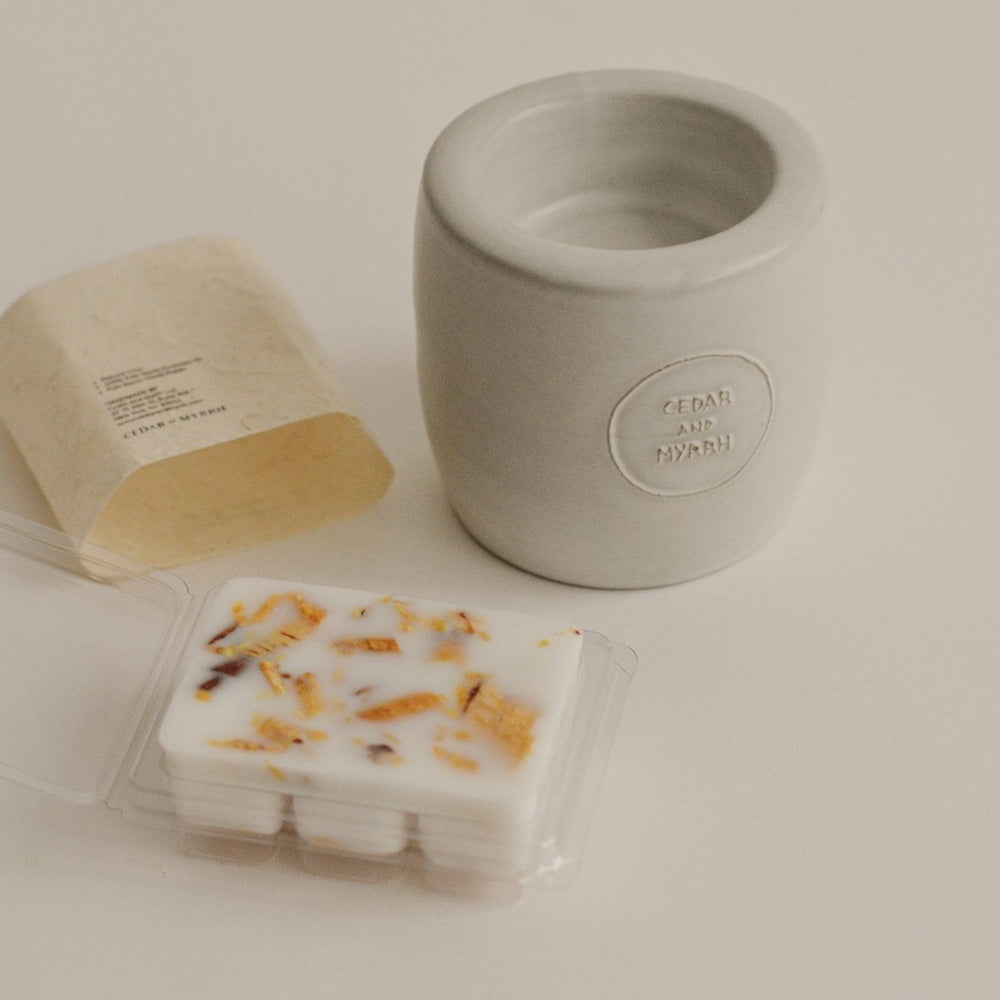 
                      
                        CEDAR AND MYRRH Natural Palo Santo Scented Wax Melts | 6 Cubes - lily & onyx
                      
                    