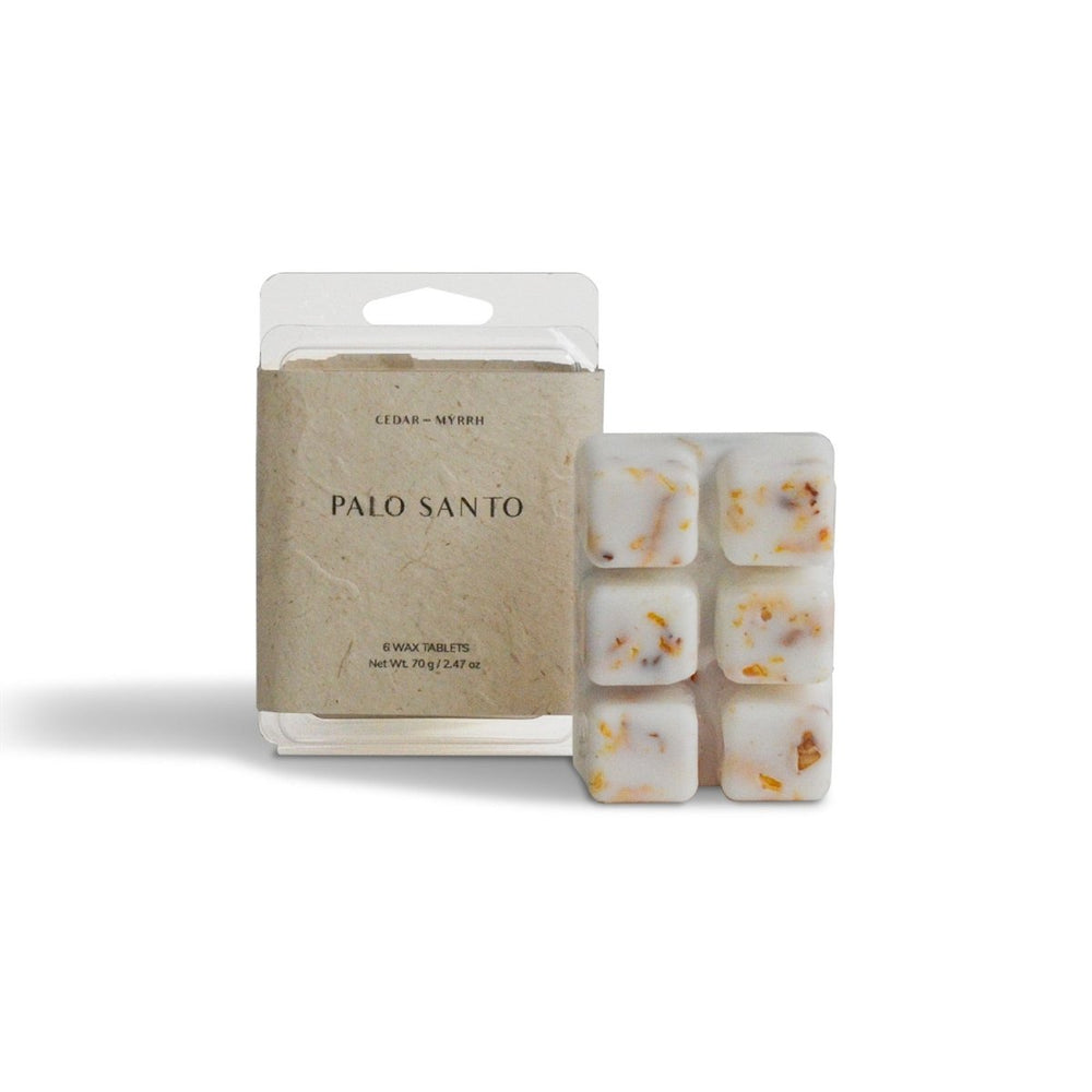 CEDAR AND MYRRH Natural Palo Santo Scented Wax Melts | 6 Cubes - lily & onyx