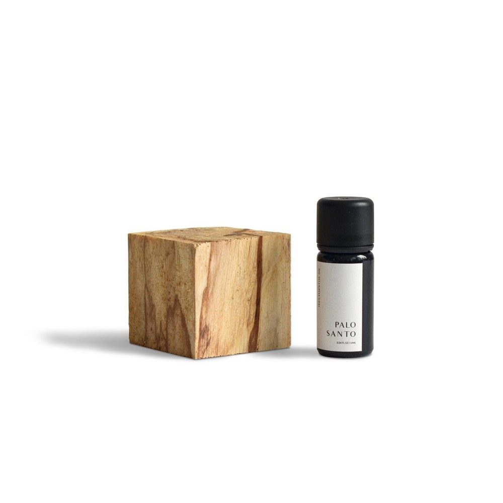 CEDAR AND MYRRH Natural Palo Santo Wood Diffuser & 10ml Essential Oil - lily & onyx