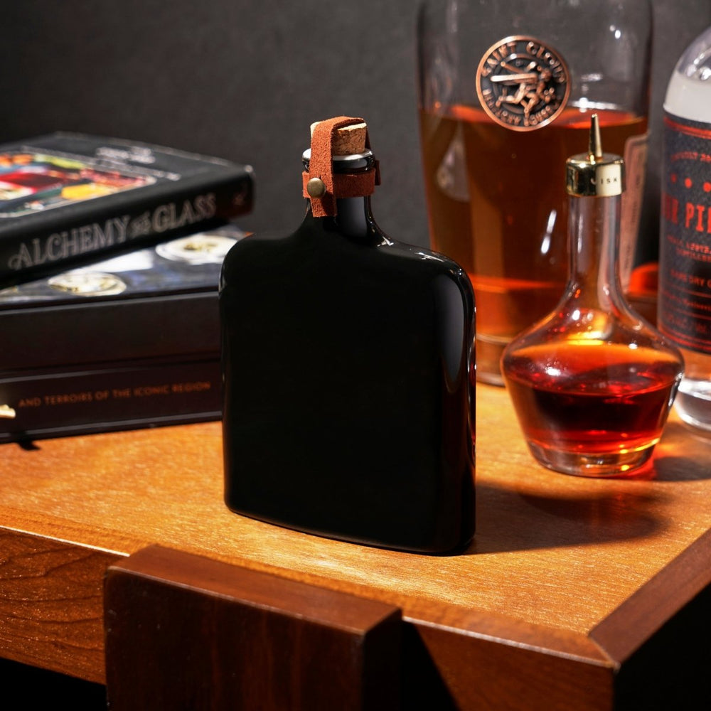 Viski Nautilus Ceramic Flask - lily & onyx