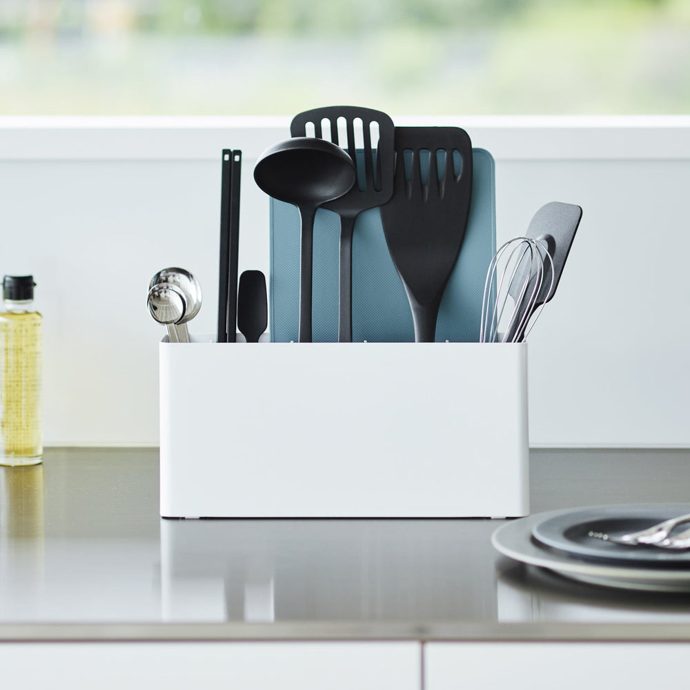 
                      
                        Utensil & Thin Cutting Board Holder - Steel
                      
                    