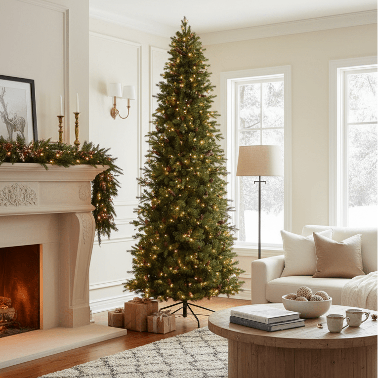 Nearly Natural 10' Fraser Fir Artificial Christmas Tree | 780 Color - Changing LED Lights, Remote & 2327 Branches