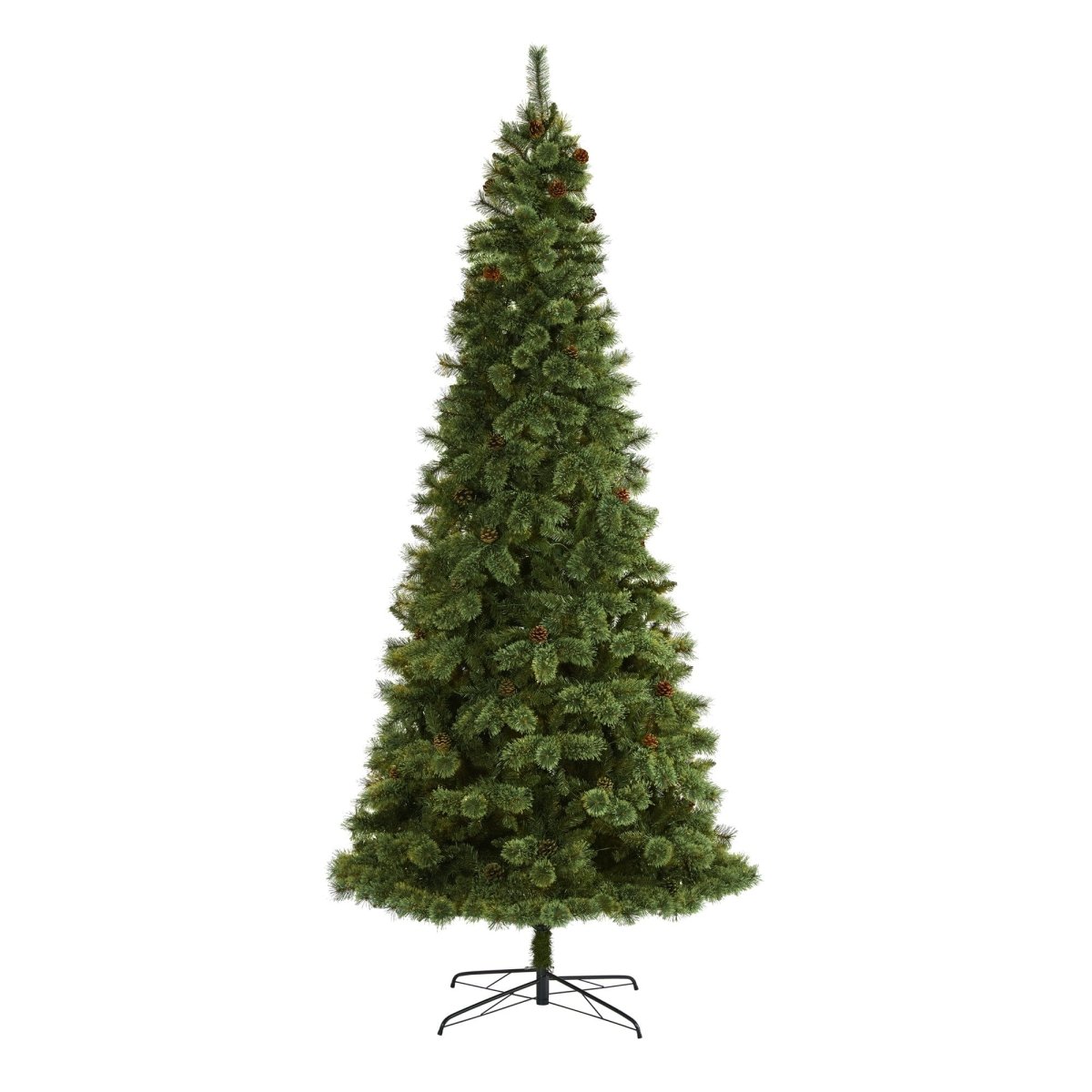 Nearly Natural 10’ White Mountain Pine Artificial Christmas Tree with 1875 Bendable Branches