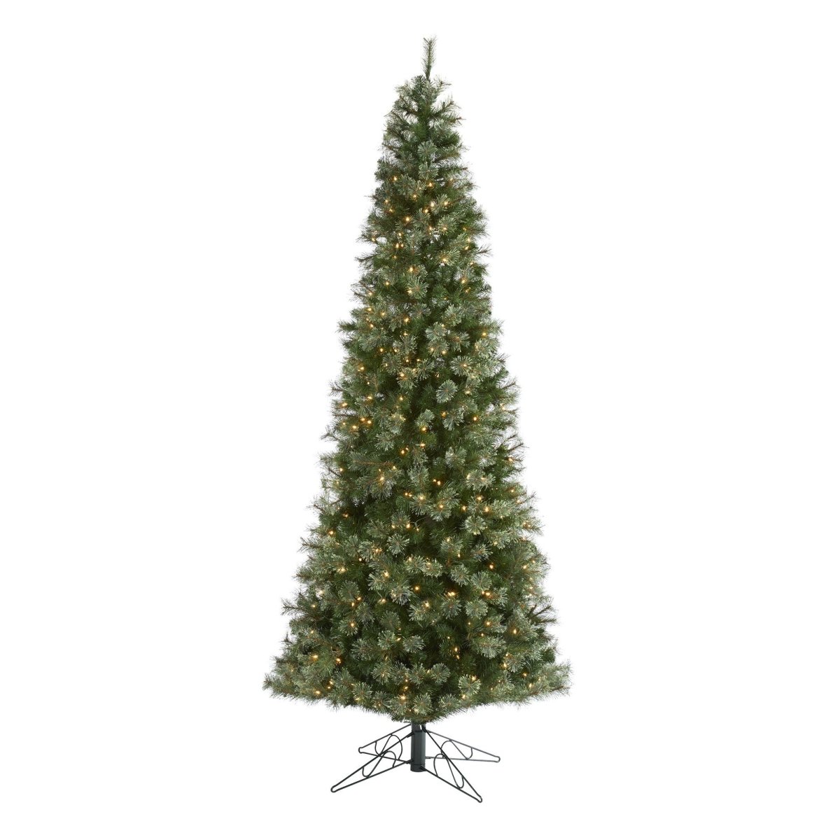 Nearly Natural 10ft Slim Cashmere Artificial Christmas Tree - Pre - Lit 750 LED Lights