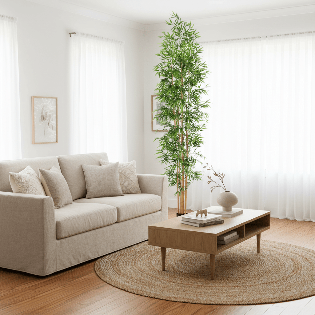 Nearly Natural 11’ Artificial Bamboo Tree with Realistic Bamboo Trunks