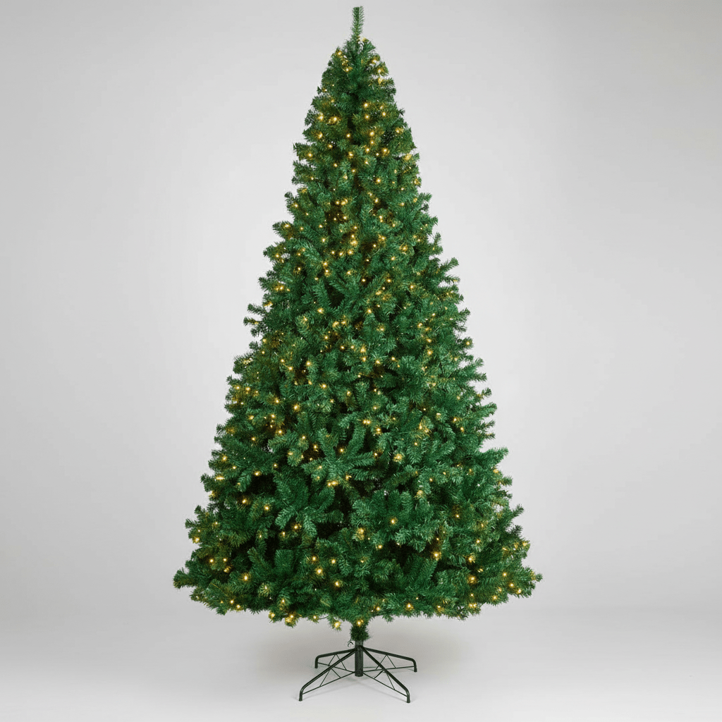 Nearly Natural 11' Northern Tip Artificial Christmas Tree with 1000 Clear LED Lights and 2720 Bendable Branches