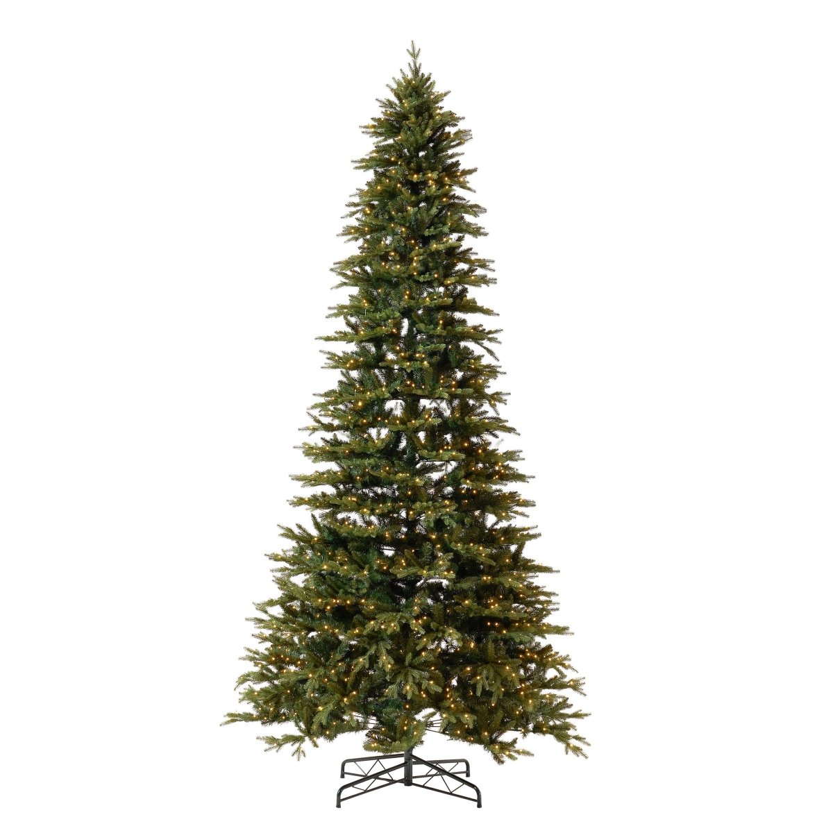 Nearly Natural 12' Belgium Fir Artificial Christmas Tree - Pre - Lit 1500 LED Lights