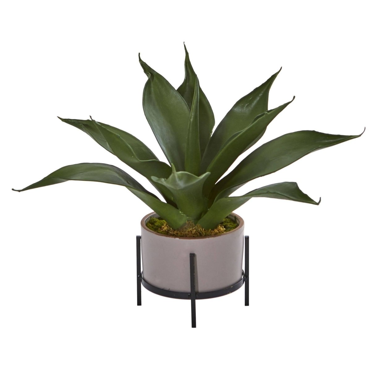 Nearly Natural 14” Agave Succulent in Decorative Planter