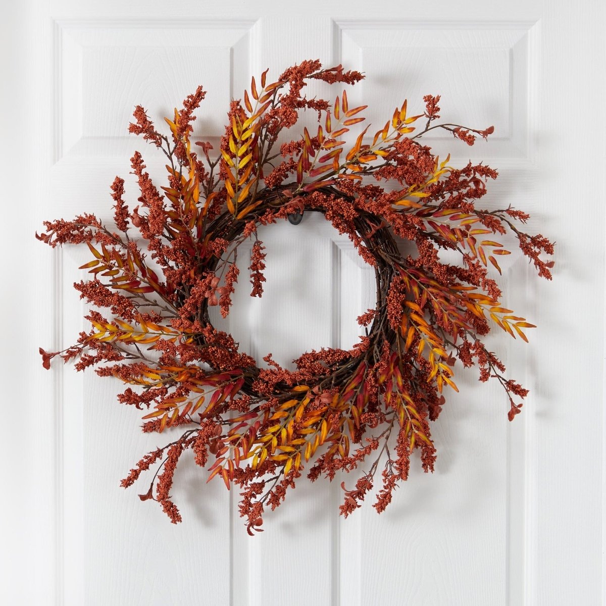 Nearly Natural 18” Harvest Berry Artificial Wreath