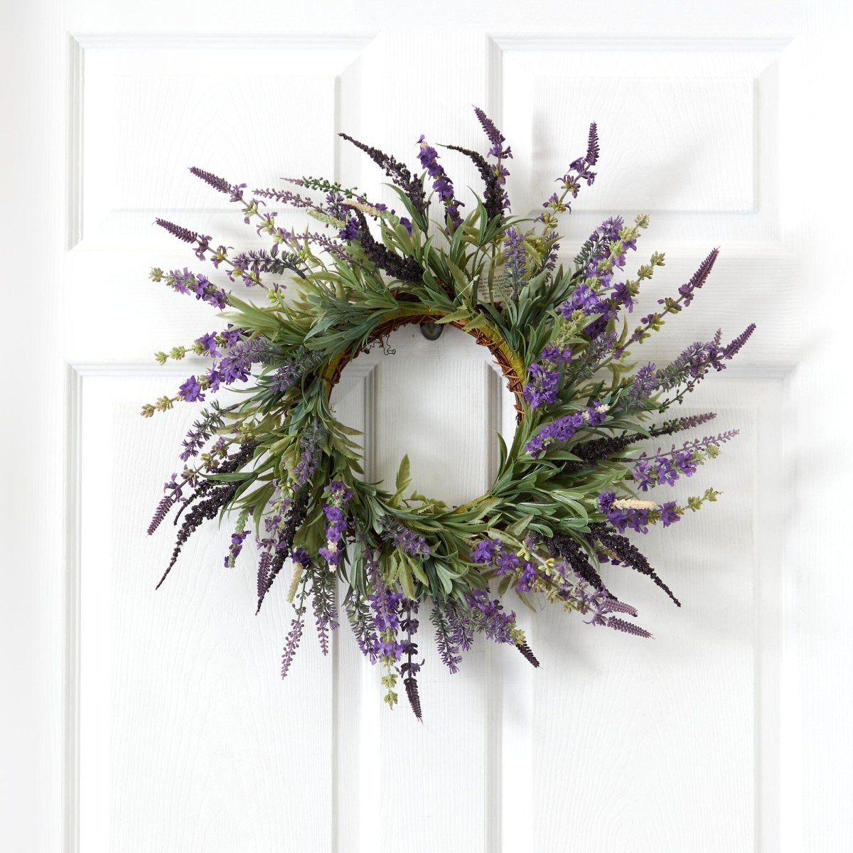 Nearly Natural 18” Lavender Wreath