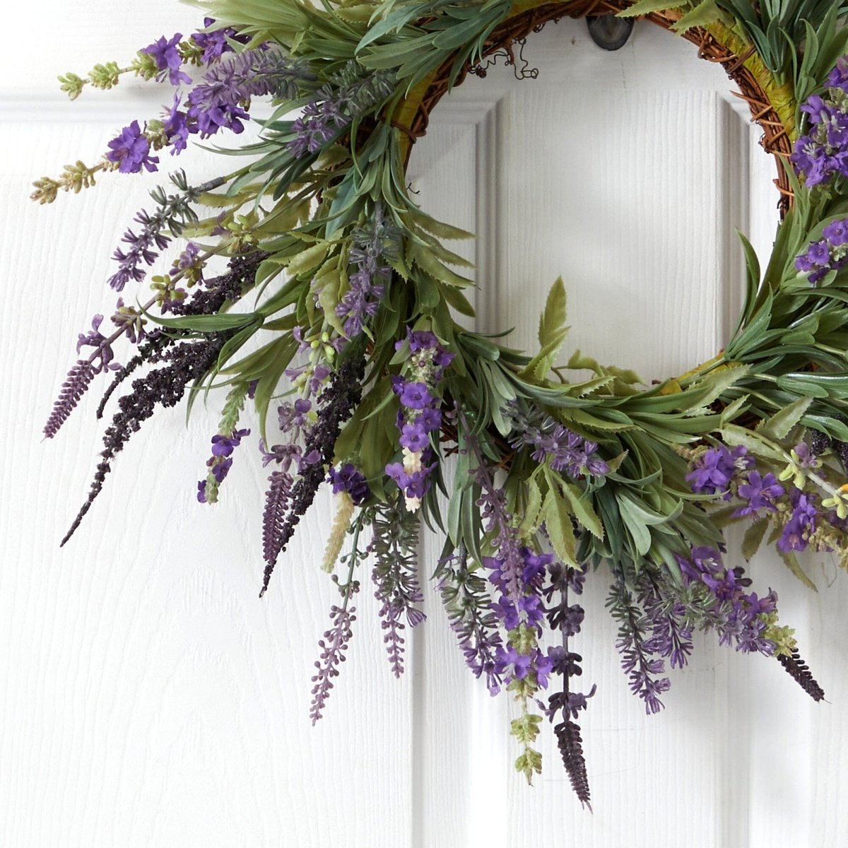 Nearly Natural 18” Lavender Wreath