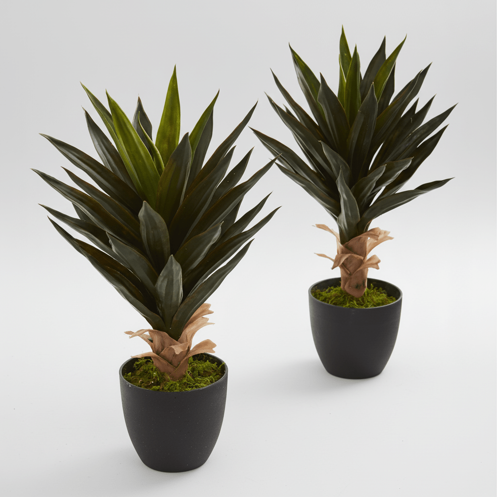 Nearly Natural 20" Agave Artificial Plant, Set of 2