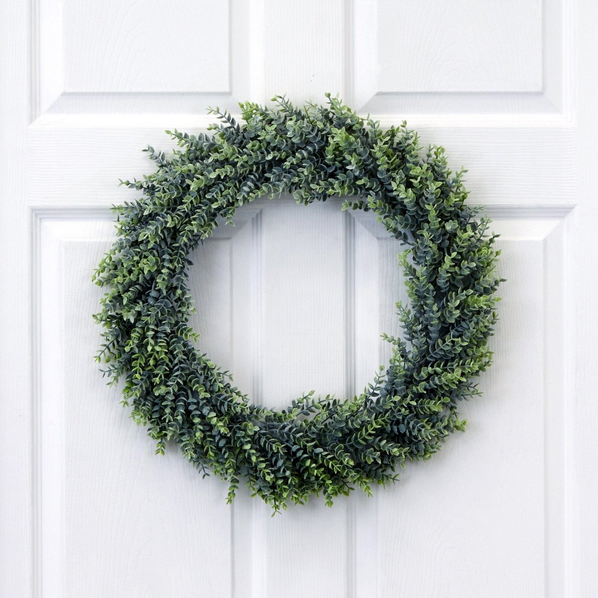 Nearly Natural 20” Artificial Eucalyptus Boxwood Wreath