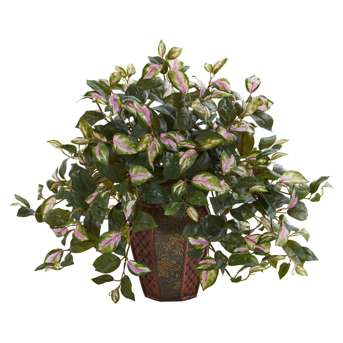 Nearly Natural 20" Hoya Faux Plant in Decorative Planter