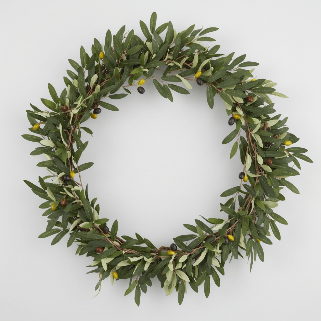 Nearly Natural 23” Olive Artificial Wreath