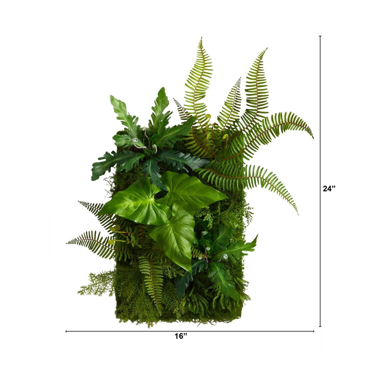 Nearly Natural 24” x 16” Mixed Foliage Artificial Living Wall