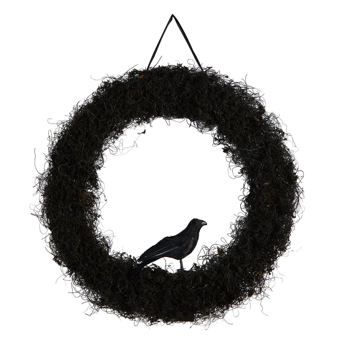Nearly Natural 30" Black Raven Twig Wreath - Halloween Door Decoration