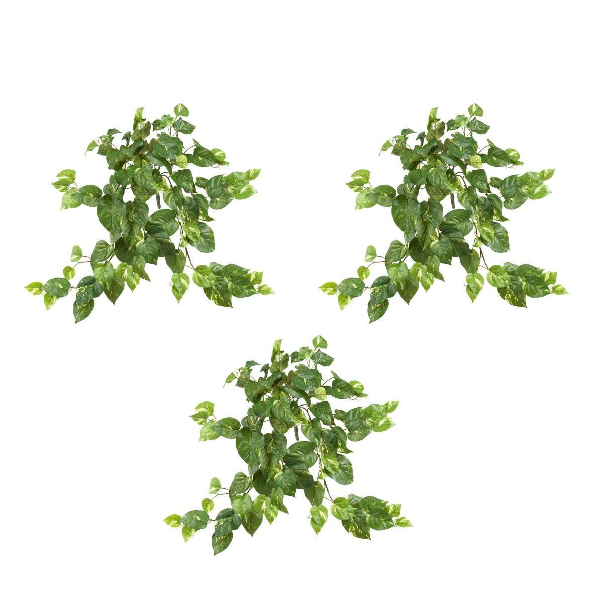 Nearly Natural 30” Pothos Hanging Bush (Set of 3)