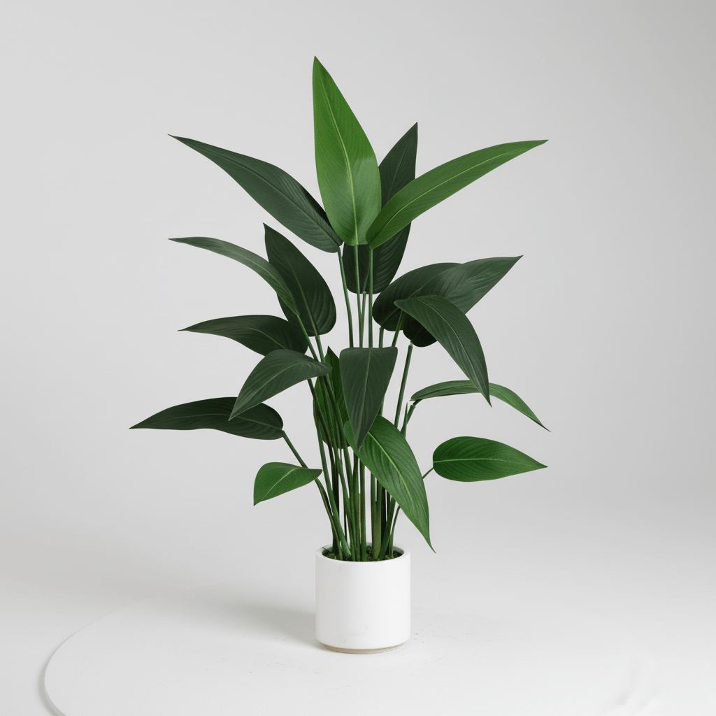 Nearly Natural 3.5' Artificial Bird of Paradise Tree - White Planter