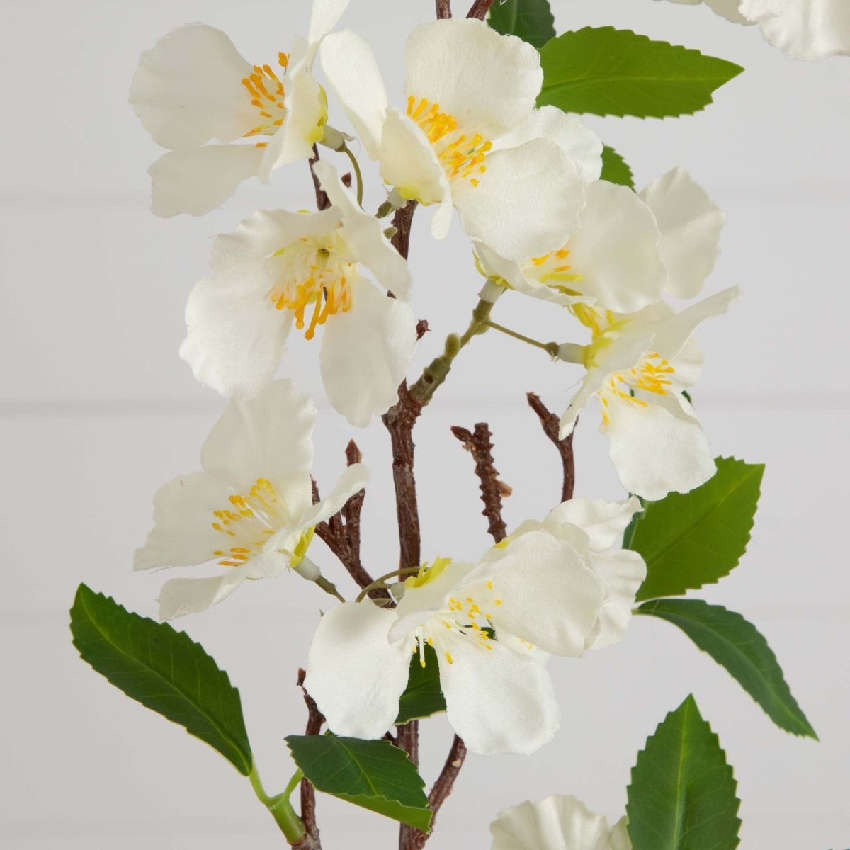 Nearly Natural 38" Artificial White Blossom Flower Stems, Set of 3